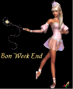 Gif animé bon week-end fée